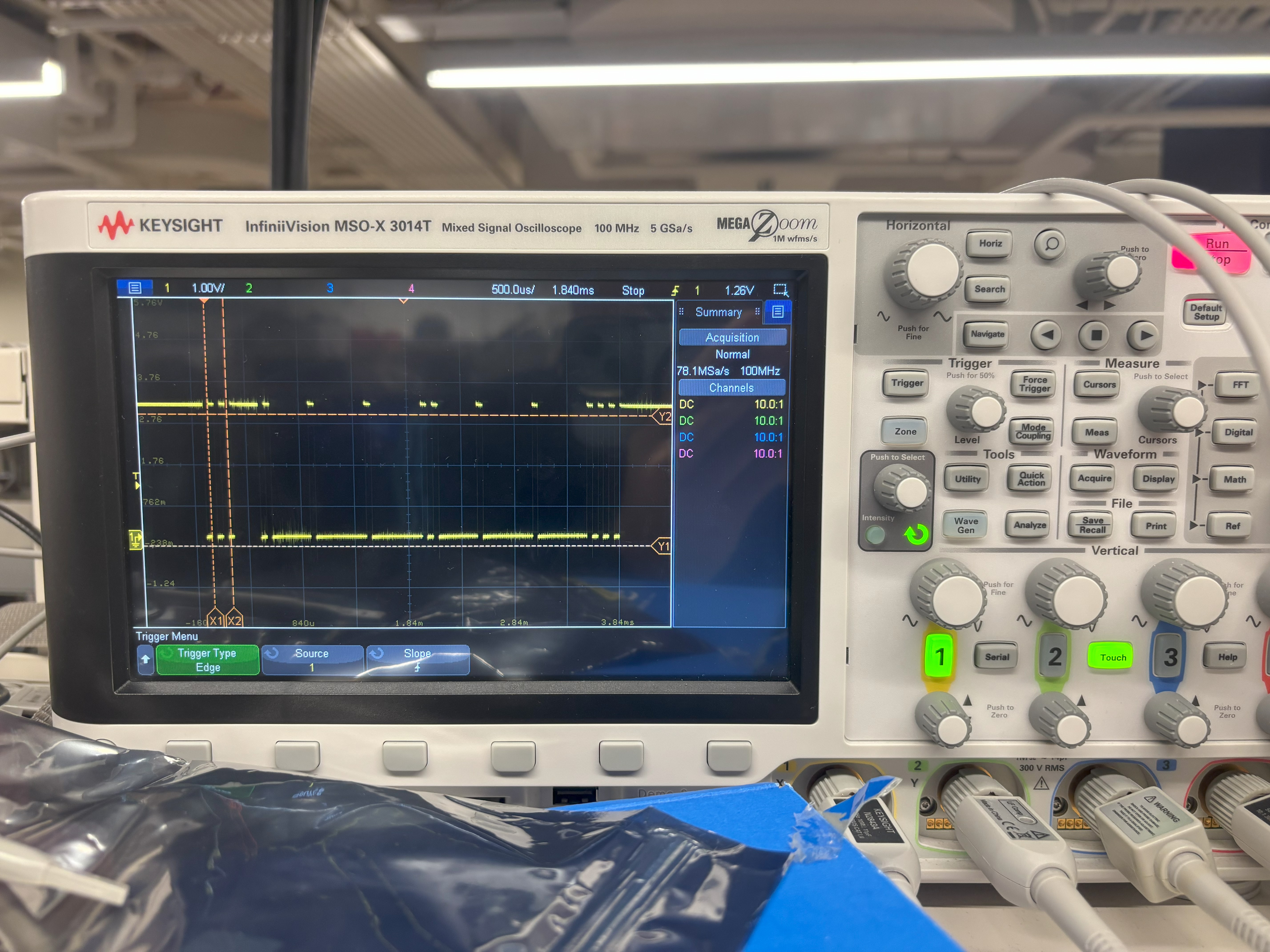 oscilloscope uart data